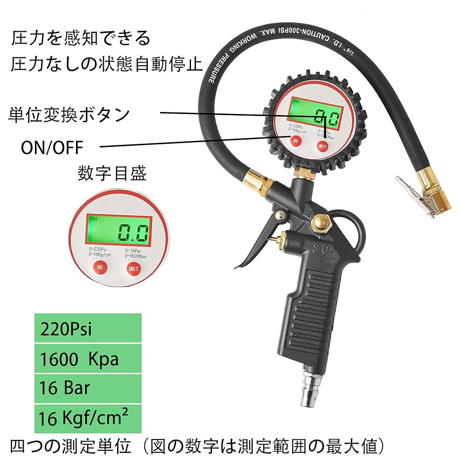 HILL エアポンプ 圧力計付き Amazon | 【全バルブ対応】HYCLINE 自転車 空気入れ: デジタル